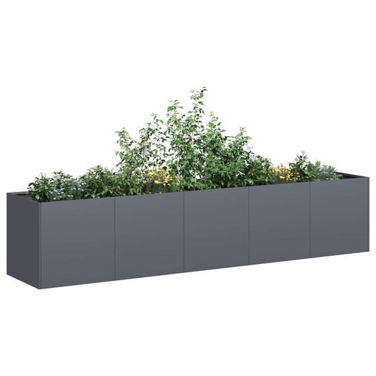 Vaso Antracite 200x40x40 cm Aço Laminado a Frio