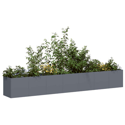 Vaso floreira 280x40x40 cm aço laminado a frio antracite