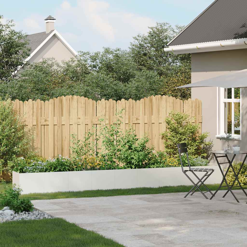 Vaso floreira 360x40x40 cm aço laminado a frio branco