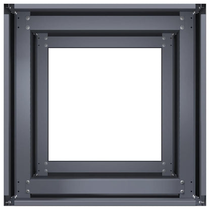 Vaso/floreira 40x40x80 cm aço laminado a frio antracite