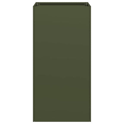 Vaso floreira 40x40x80 cm aço laminado a frio verde