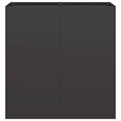 Vaso floreira 80x40x80 cm aço laminado a frio preto