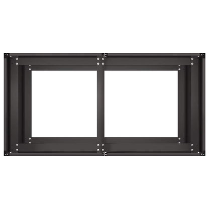 Vaso floreira 80x40x80 cm aço laminado a frio preto