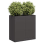 Vaso floreira 80x40x80 cm aço laminado a frio preto
