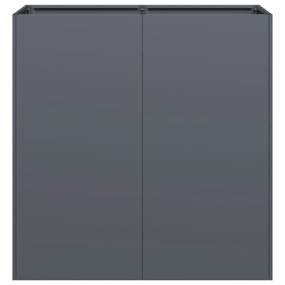 Vaso/floreira 80x40x80 cm aço laminado a frio antracite
