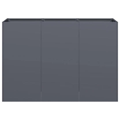 Vaso/floreira 120x40x80 cm aço laminado a frio antracite