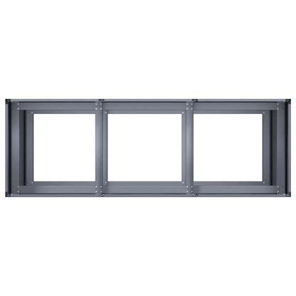 Vaso/floreira 120x40x80 cm aço laminado a frio antracite