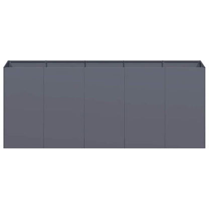 Vaso/floreira 200x40x80 cm aço laminado a frio antracite
