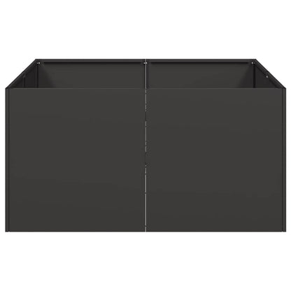 Vaso floreira 80x80x40 cm aço laminado a frio preto