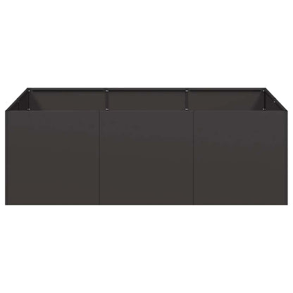 Vaso floreira 120x80x40 cm aço preto