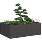 Vaso floreira 120x80x40 cm aço preto