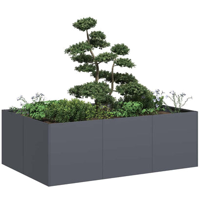 Vaso/floreira 120x80x40 cm aço antracite