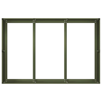 Vaso/floreira 120x80x40 cm aço verde azeitona