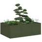Vaso/floreira 120x80x40 cm aço verde azeitona