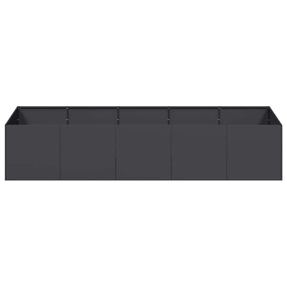 Vaso floreira 200x80x40 cm aço preto