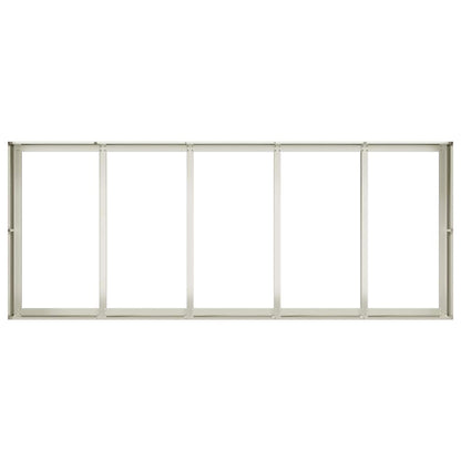 Vaso/floreira 200x80x40 cm aço preto