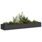 Vaso floreira 360x80x40 cm aço preto