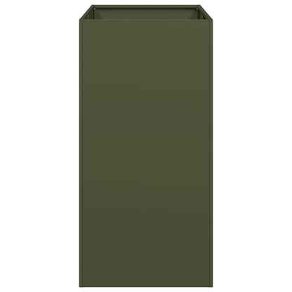Vaso floreira 40x80x80 cm aço verde azeitona