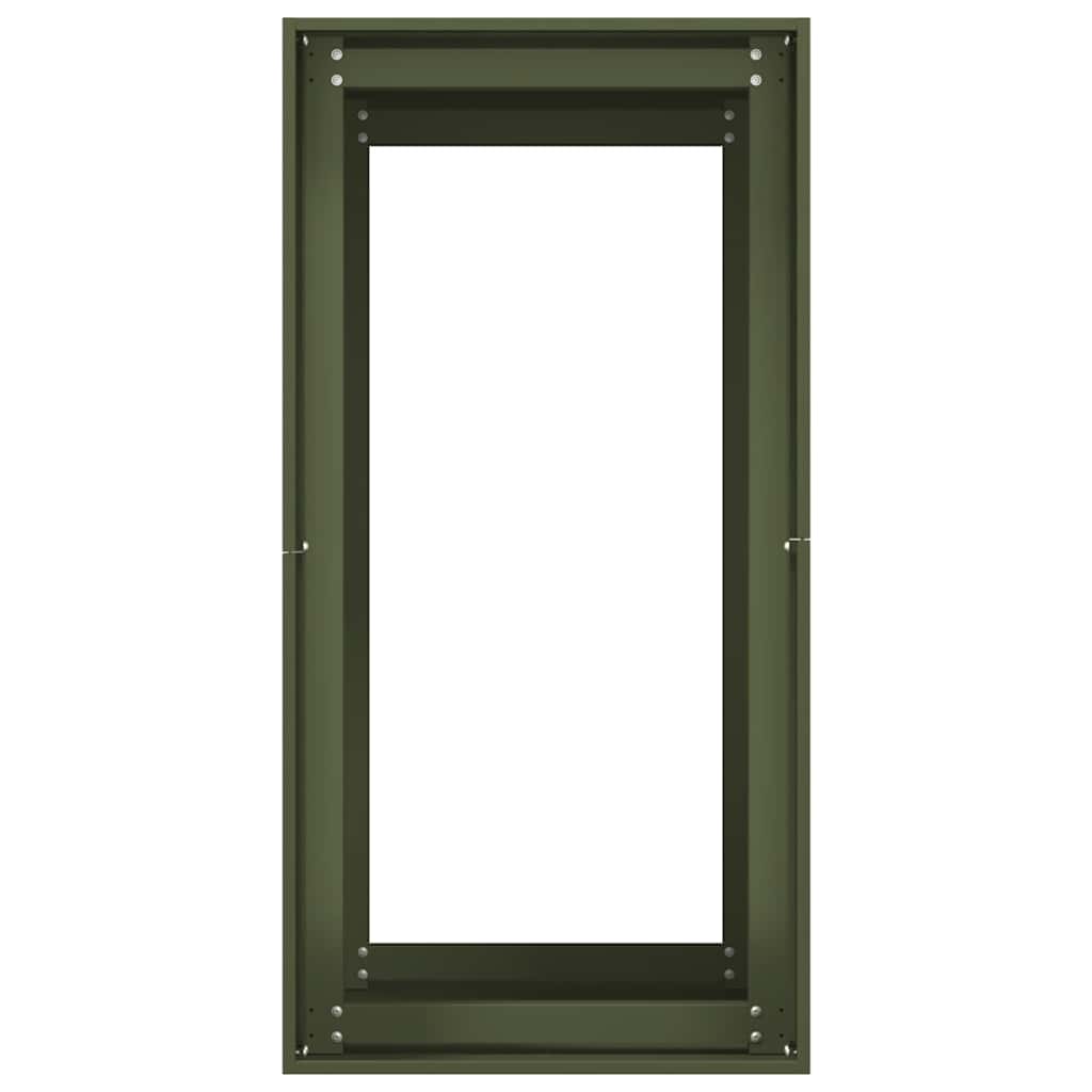Vaso floreira 40x80x80 cm aço verde azeitona