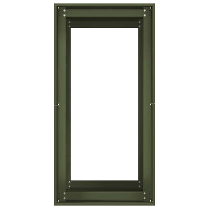 Vaso floreira 40x80x80 cm aço verde azeitona
