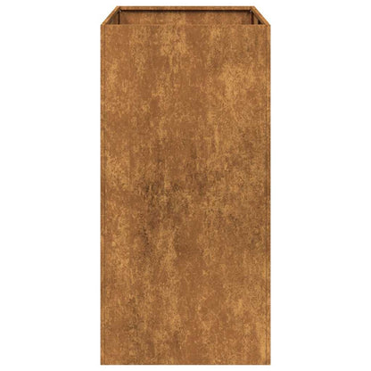 Floreira enferrujada 40x80x80 cm aço resistente