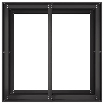 Vaso floreira 80x80x80 cm aço preto