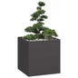Vaso floreira 80x80x80 cm aço preto