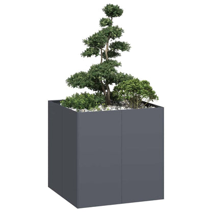 Vaso floreira 80x80x80 cm aço antracite