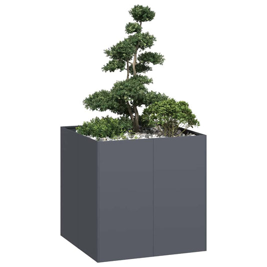 Vaso floreira 80x80x80 cm aço antracite