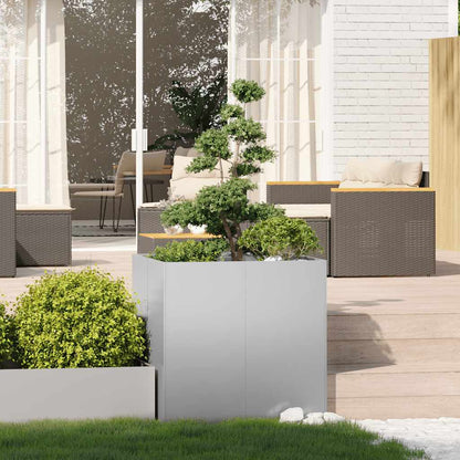 Planter 80x80x80 cm aço galvanizado