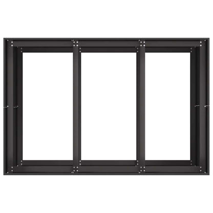 Vaso floreira 120x80x80 cm aço preto