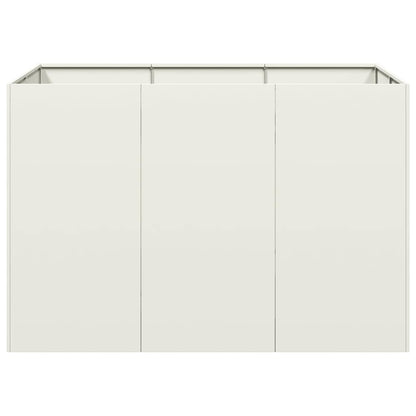 Vaso floreira 120x80x80 cm aço branco