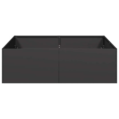 Vaso/floreira 100x100x30 cm aço preto