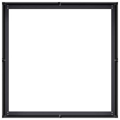Vaso/floreira 100x100x30 cm aço preto