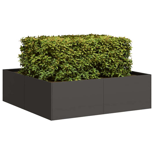 Vaso/floreira 100x100x30 cm aço preto