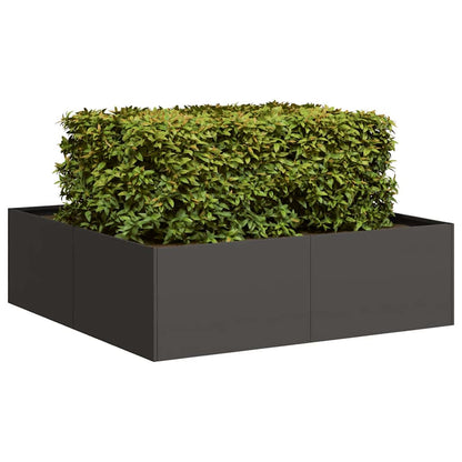Vaso/floreira 100x100x30 cm aço preto