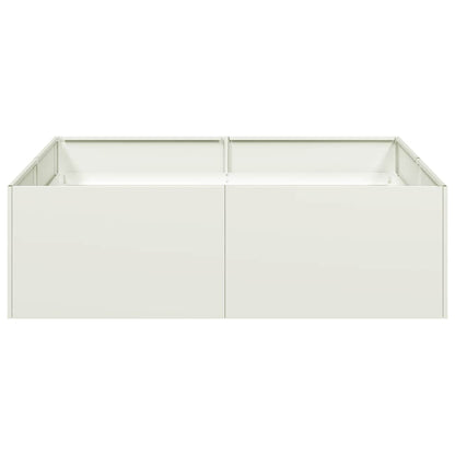 Vaso/floreira 100x100x30 cm aço branco