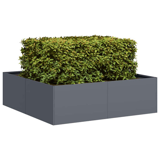 Vaso/floreira 100x100x30 cm aço antracite