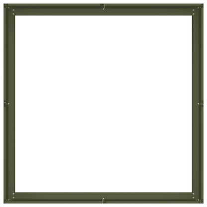 Vaso/floreira 100x100x30 cm aço verde azeitona
