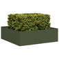 Vaso/floreira 100x100x30 cm aço verde azeitona
