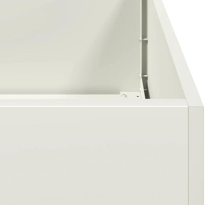 Vaso floreira 100x100x40 cm aço branco