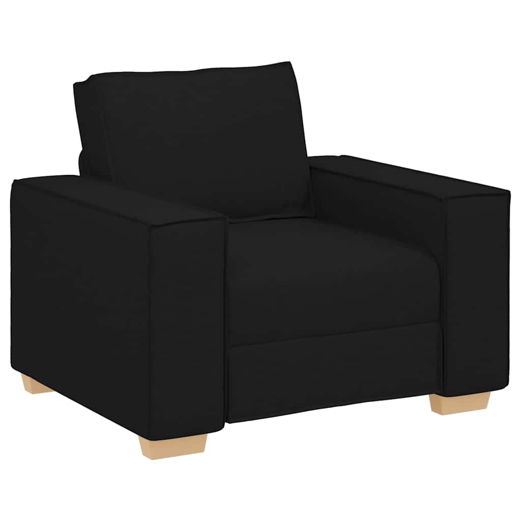 Conjunto de Sofás 3 pcs Preto 220 x 78 x 84 cm tecido