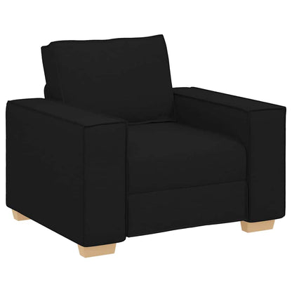 Conjunto de Sofás 3 pcs Preto 220 x 78 x 84 cm tecido