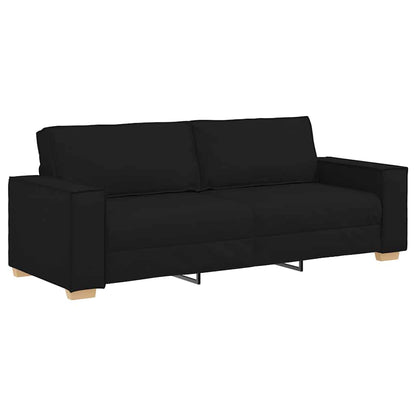Conjunto de Sofás 3 pcs Preto 220 x 78 x 84 cm tecido