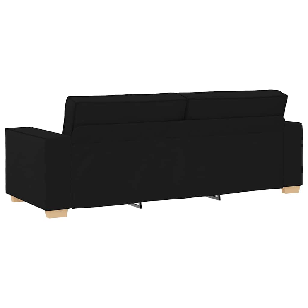 Conjunto de Sofás 3 pcs Preto 220 x 78 x 84 cm tecido
