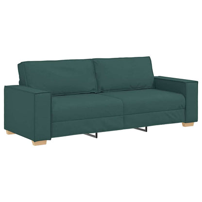 Conjunto de Sofás 3 pcs Verde Escuro 220 x 78 x 84 cm tecido