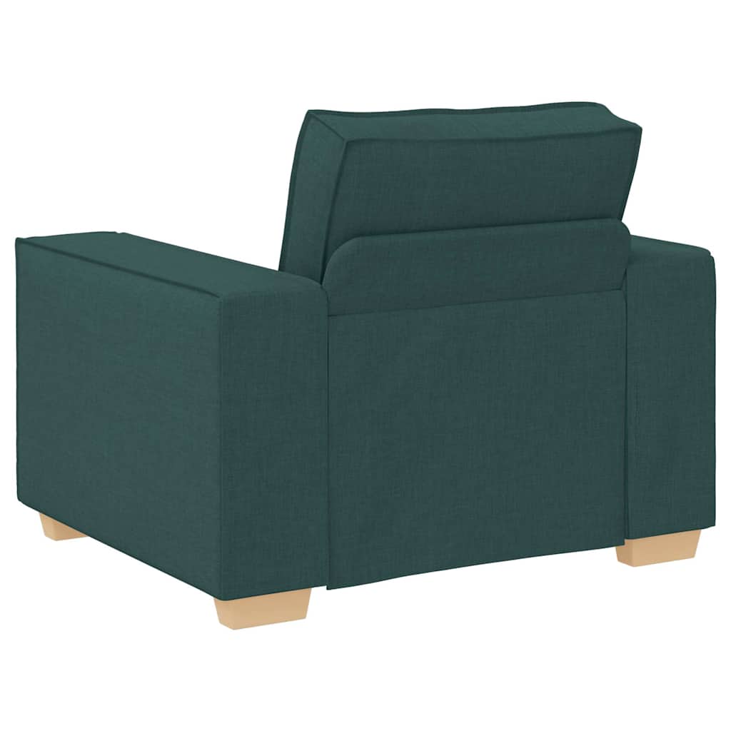 Conjunto de Sofás 3 pcs Verde Escuro 220 x 78 x 84 cm tecido