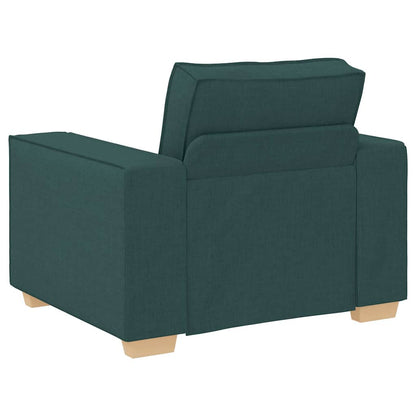 Conjunto de Sofás 3 pcs Verde Escuro 220 x 78 x 84 cm tecido