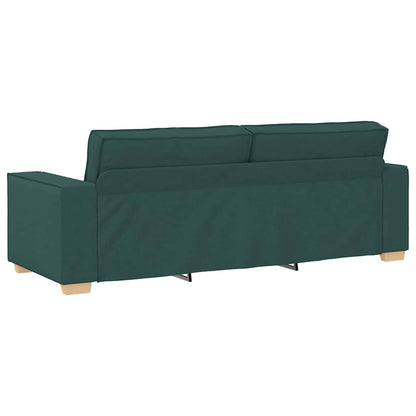 Conjunto de Sofás 3 pcs Verde Escuro 220 x 78 x 84 cm tecido