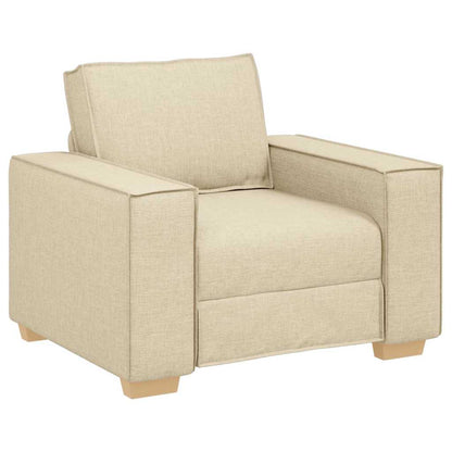 Conjunto de Sofás 3 pcs Creme 220 x 78 x 84 cm tecido